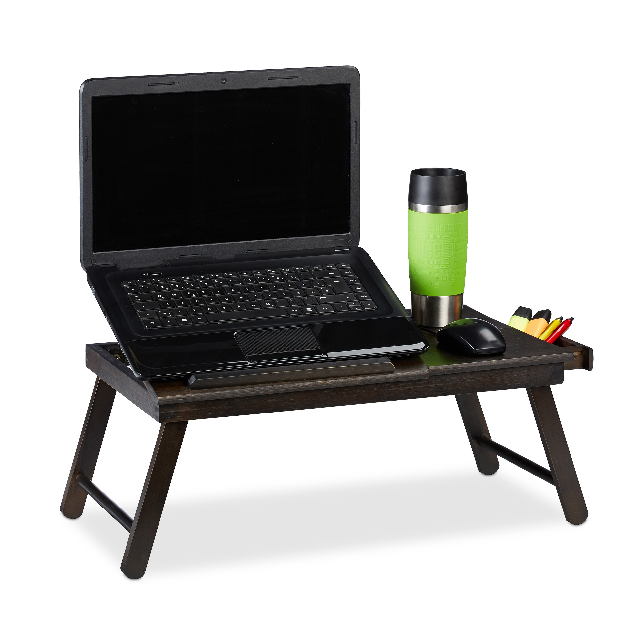 HOK Bambusz Laptop Asztal Laptop Tartó Asztal és Állvány ZOTRA Bambusz Laptop Asztal Laptop Tartó Asztal és Állvány
